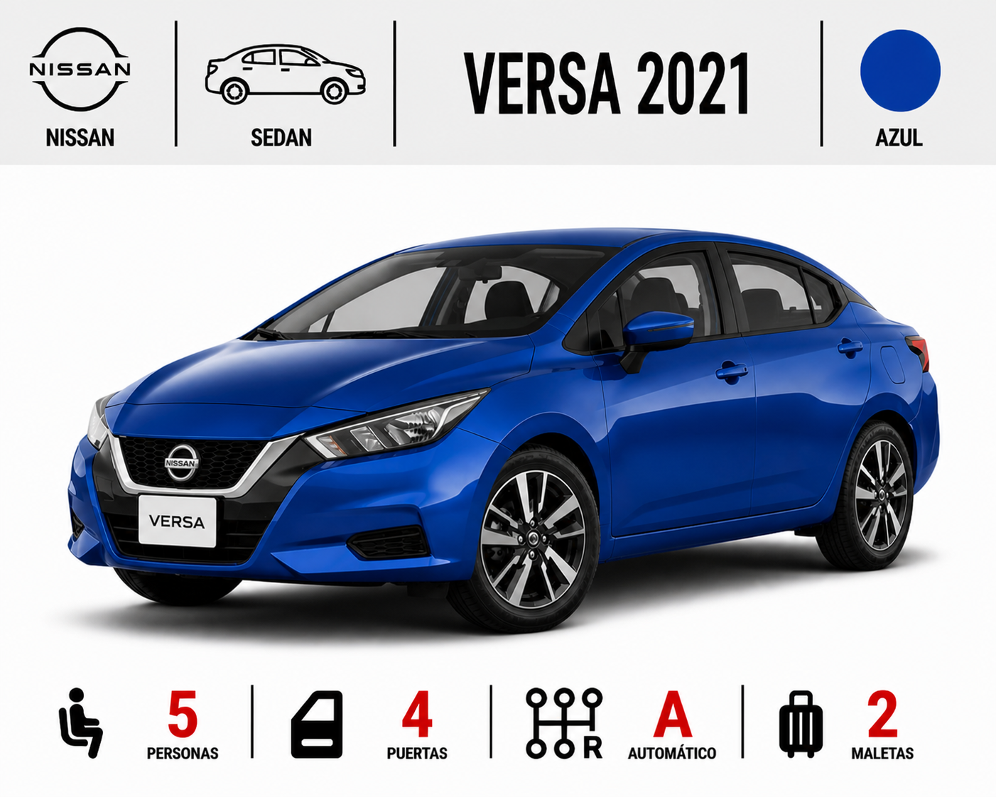 NISSAN VERSA 2021 AZUL