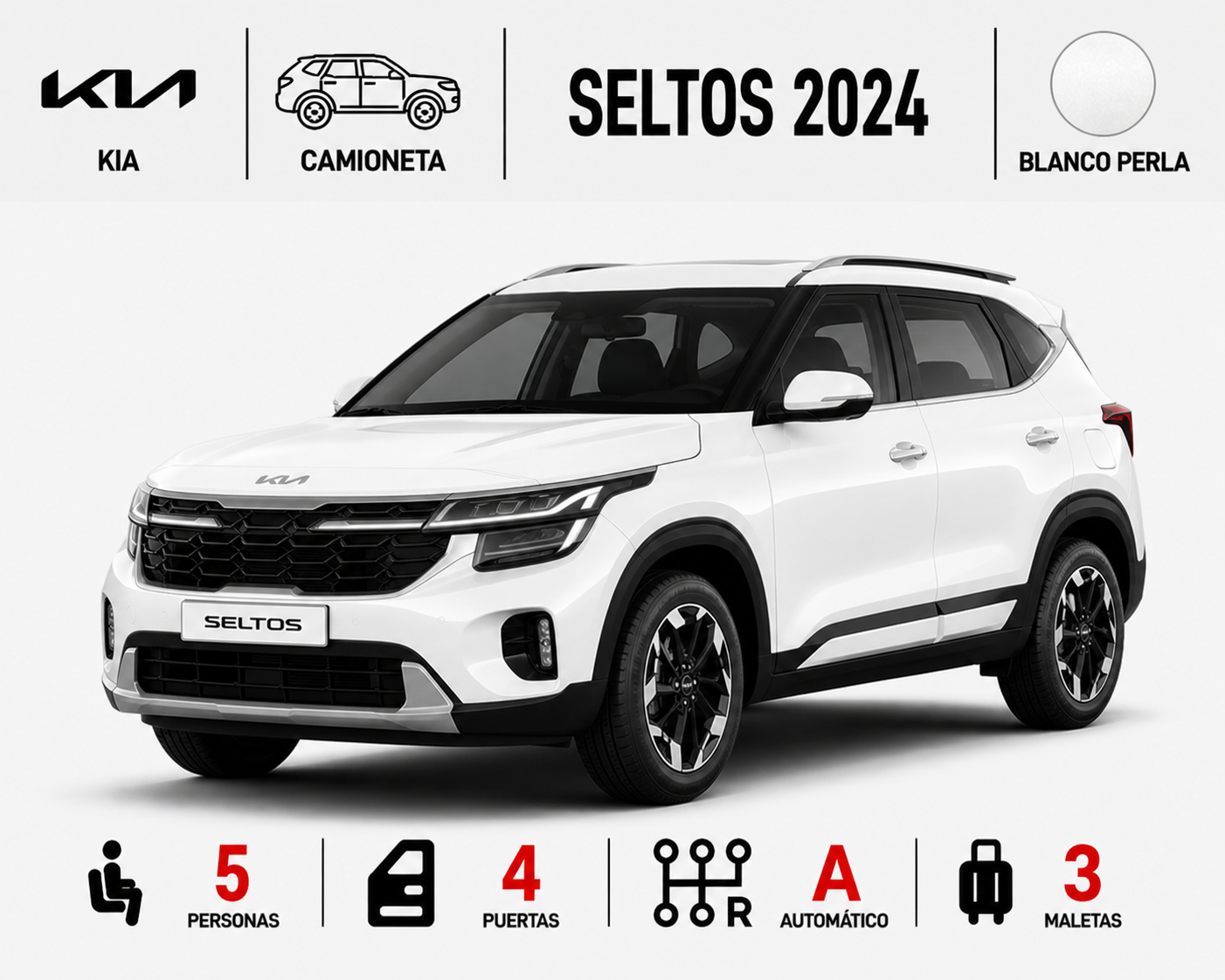 KIA SELTOS 2024 BLANCO PERLA