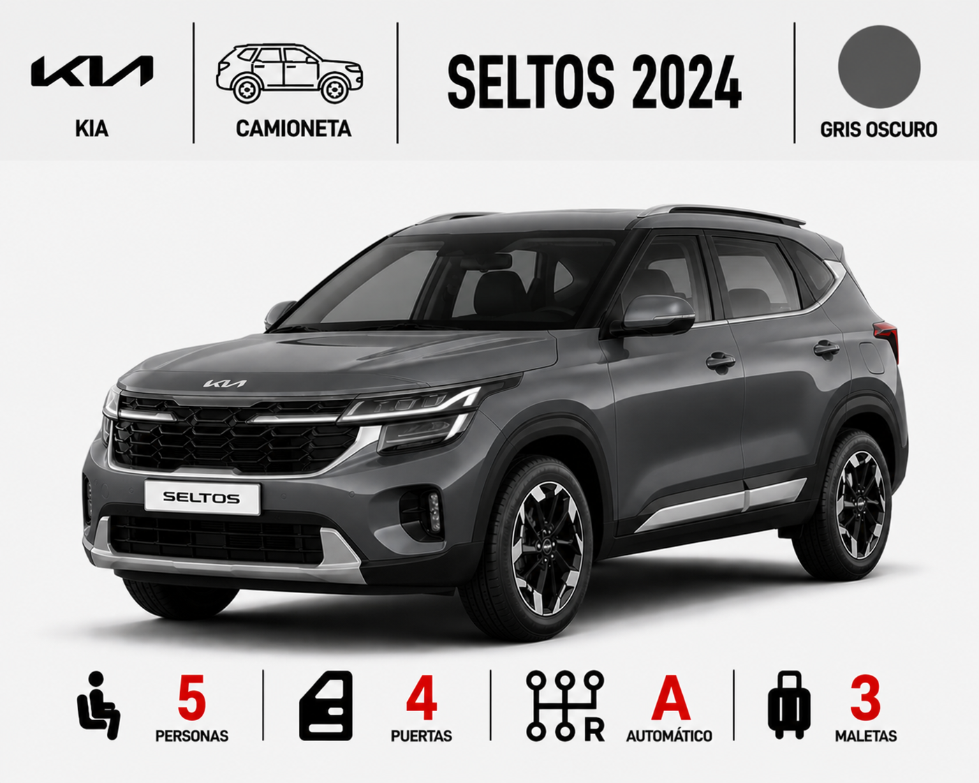 KIA SELTOS 2024 GRIS OSCURO