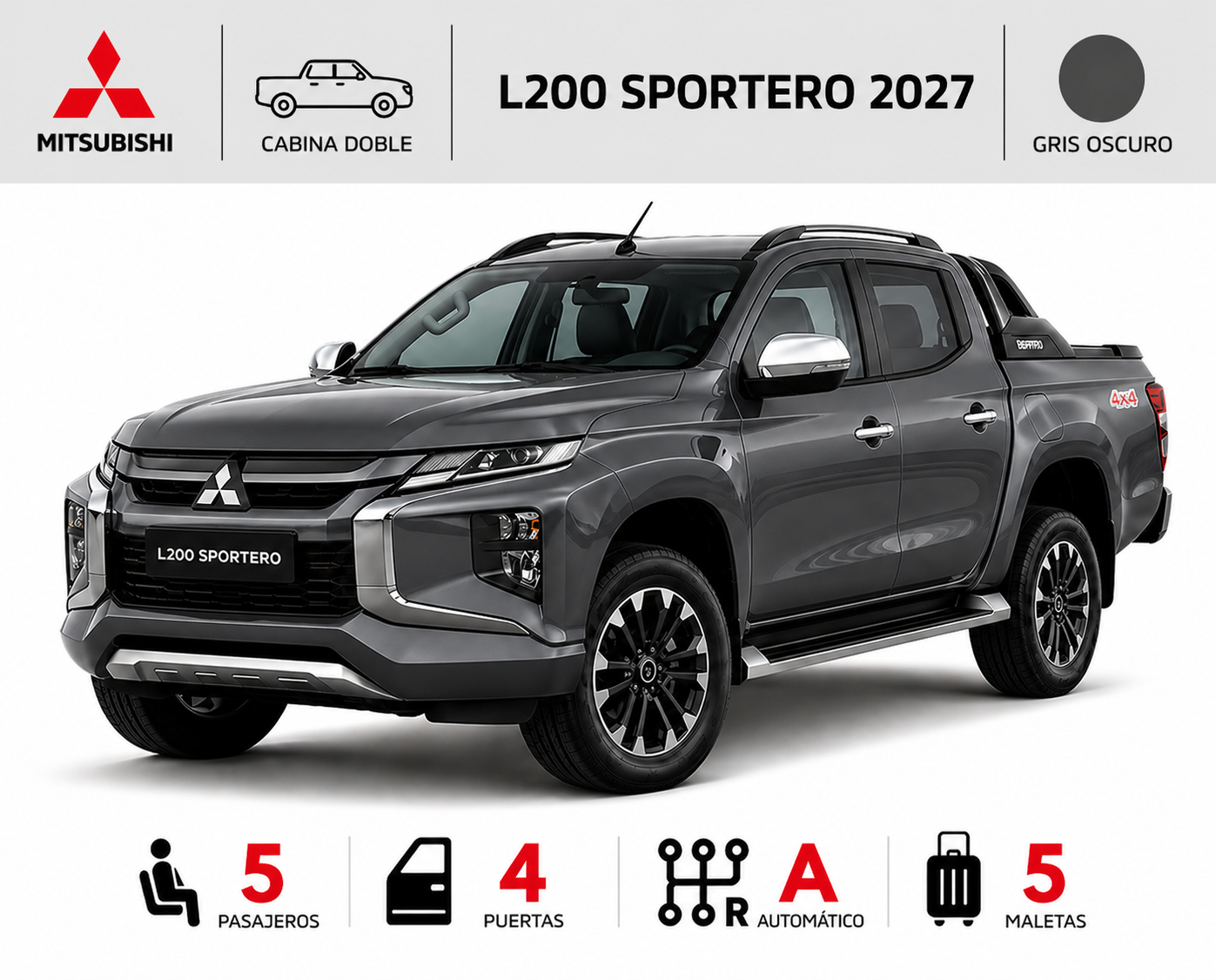 MITSUBISHI L200 2027 GRIS OSCURO